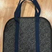 Windsor Wood Project Pack Navy Quilted Floral Zip Craft Cross Stitch Travel Organizer Tote Bag