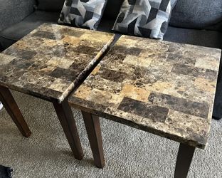 Marble End Tables (Set Of 2)