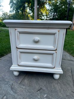 Solid wood bedside table