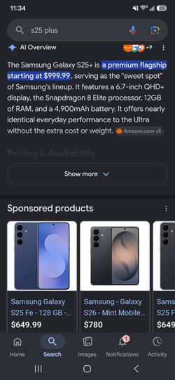 S25 plus 5g unlocked new gray $550