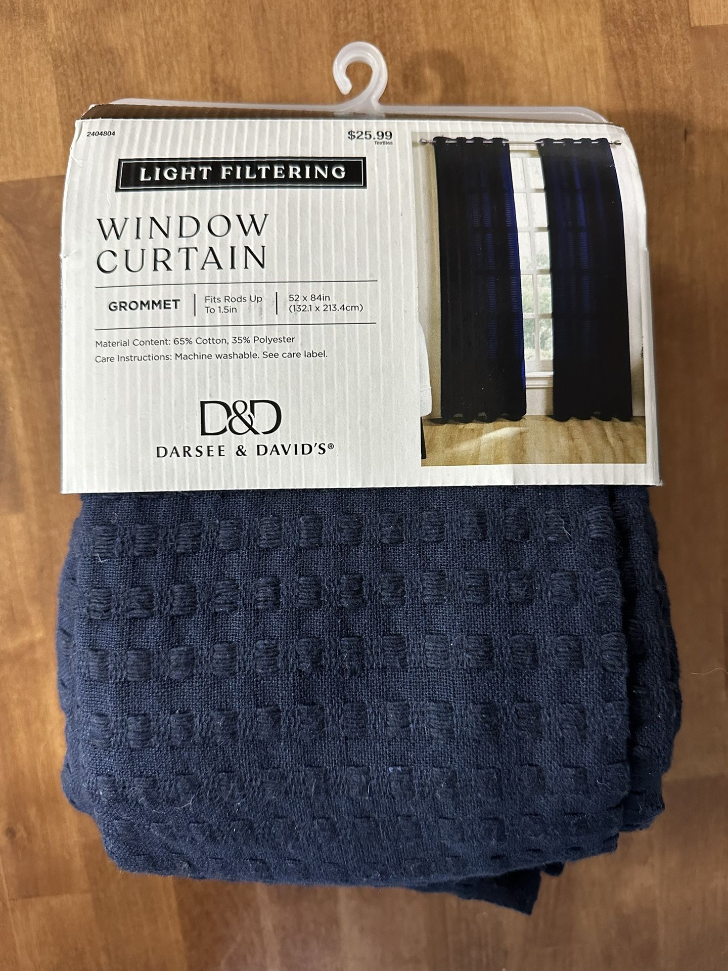 Hobby lobby navy Blue Curtain Panels NIP (4)