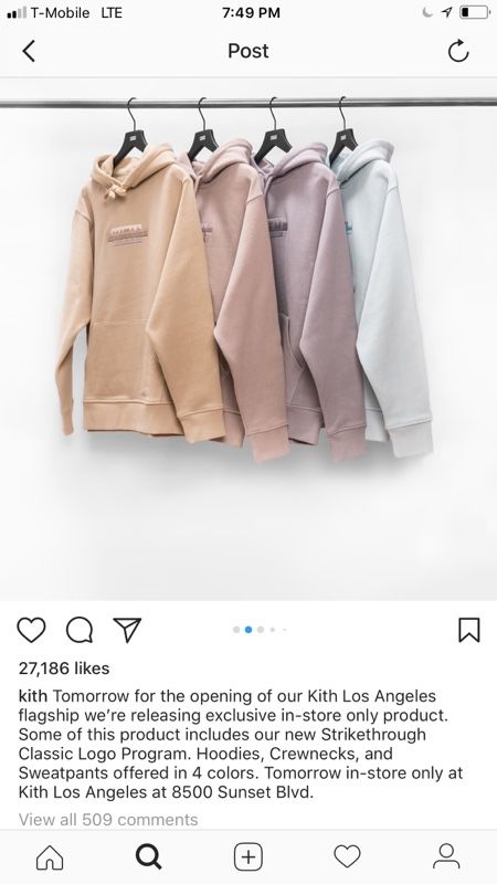 Kith la in store exclusive strikethrough hoodie in XXL for Sale in