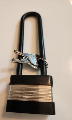 Heavy Duty Padlock with Long Shackle and Keys