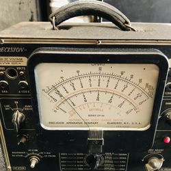 1955 Vintage Precision Apparatus Vacuum Tube Multi- Range Tester Model EV-10A 