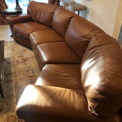 Large 4 Seat Leather Couch