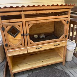 Fir/hemlock Rabbit Hutch Pet Cage 