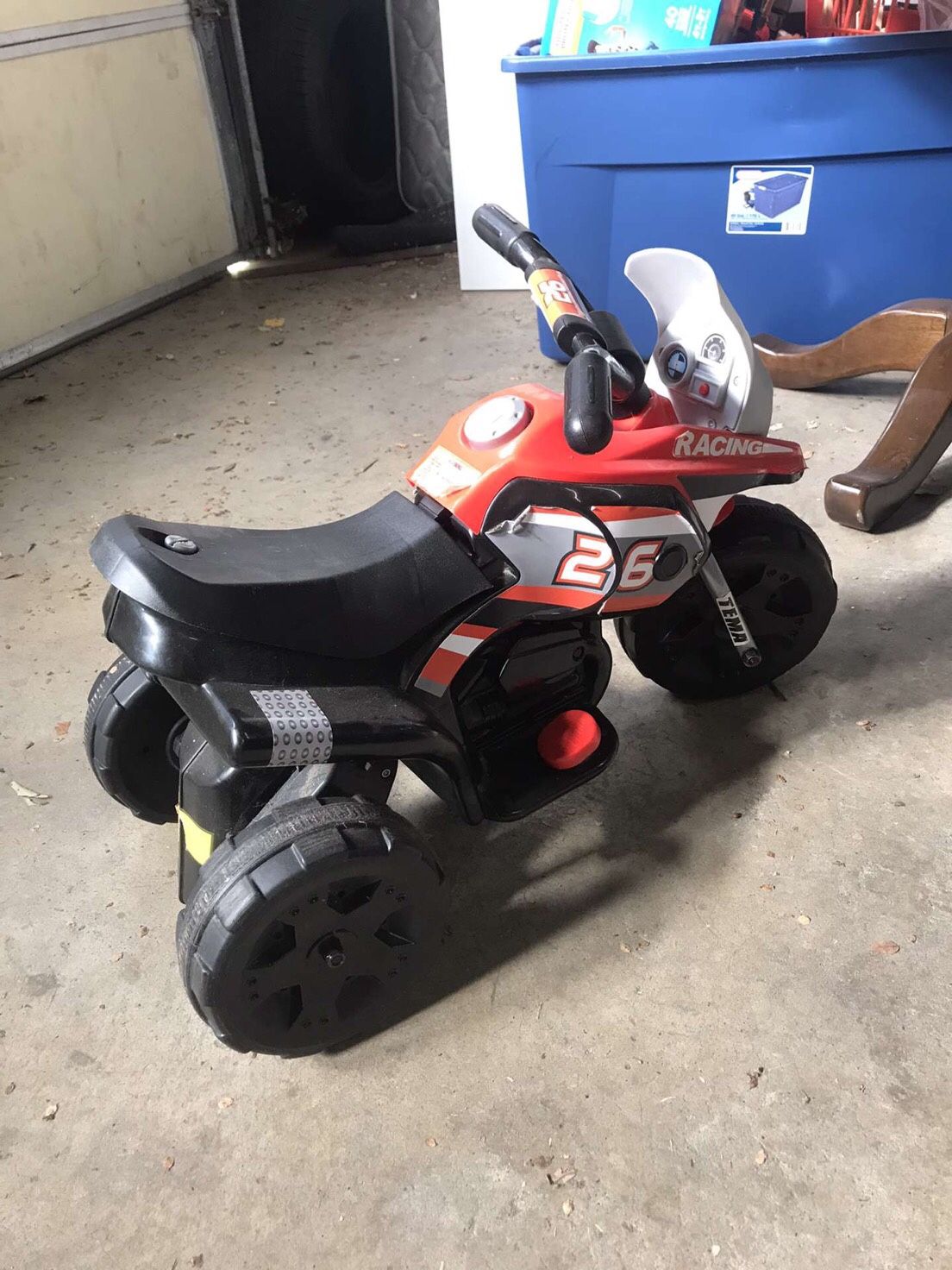 Toddler motorcycle missing 12 volt charger