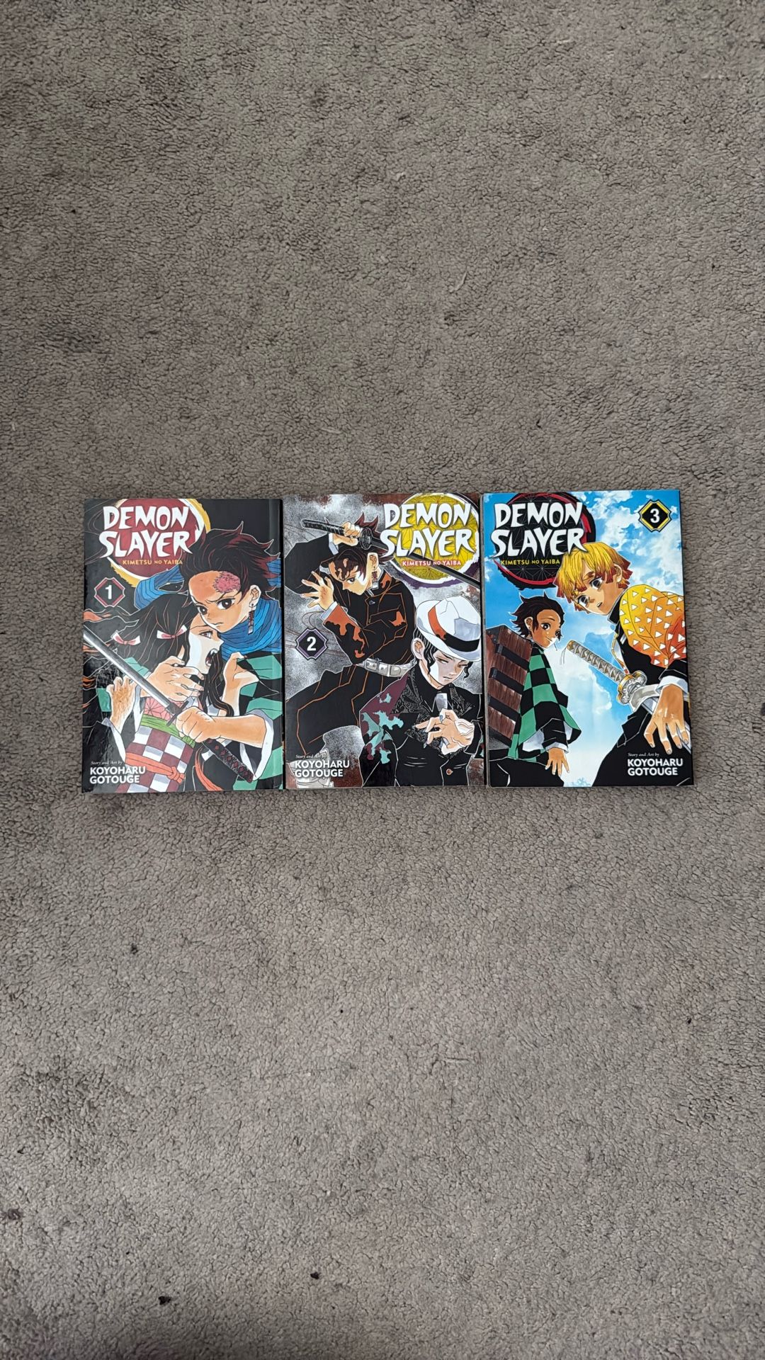 Demon Slayer Mangas 1, 2, And 3