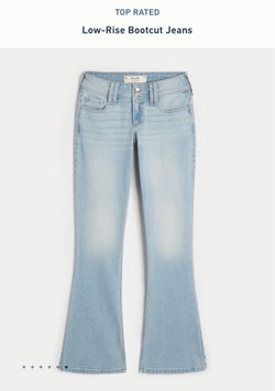 Low-rise bootcut jeans