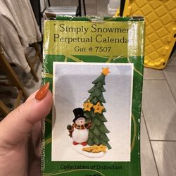 Vintage snowman Christmas Calendar 
