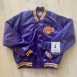 Vintage Chalkline Lakers Satin Jacket - Size XL