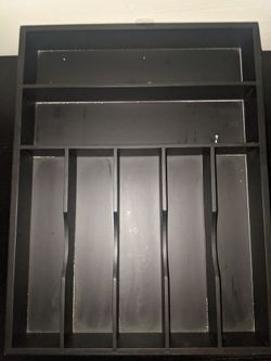 Black Plastic Cutlery Drawer Organizer