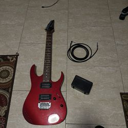 6-string red ibanez electric guitars