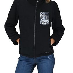 Arctix Women's Birch Printed Pocket Fleece Black Medium