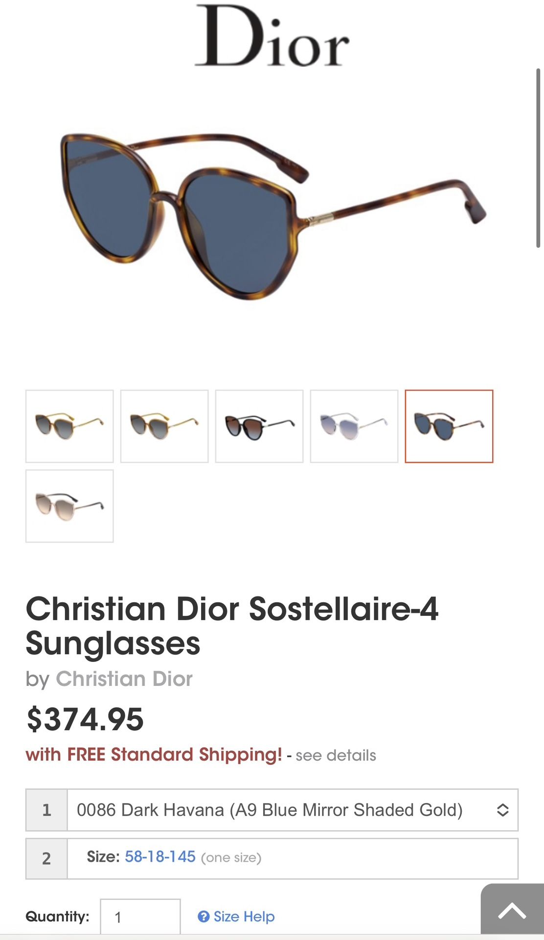 Dior sostellaire online