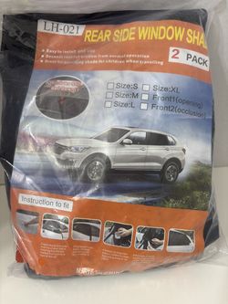 Car Rear Side Window Sun Shade – 2 Pack Universal Car Window Shade