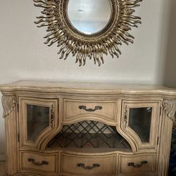 Dining Table And Hutch