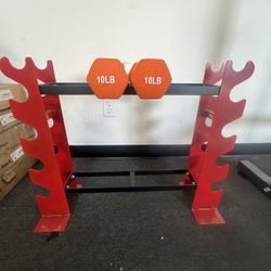 💪 Dumbbell Rack + 10LBS Pair