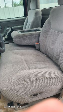 Gray bech seat with fold down section