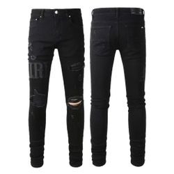 Amiri Black Distressed Skinny Jeans size 31