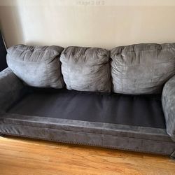 Modern Light Gray Couch - Clean And Comfortable (Brooklyn Pickup) Please Message For Questions
