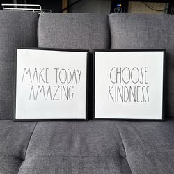 ✨ Rae Dunn Style Inspirational Wall Signs – Set of 2