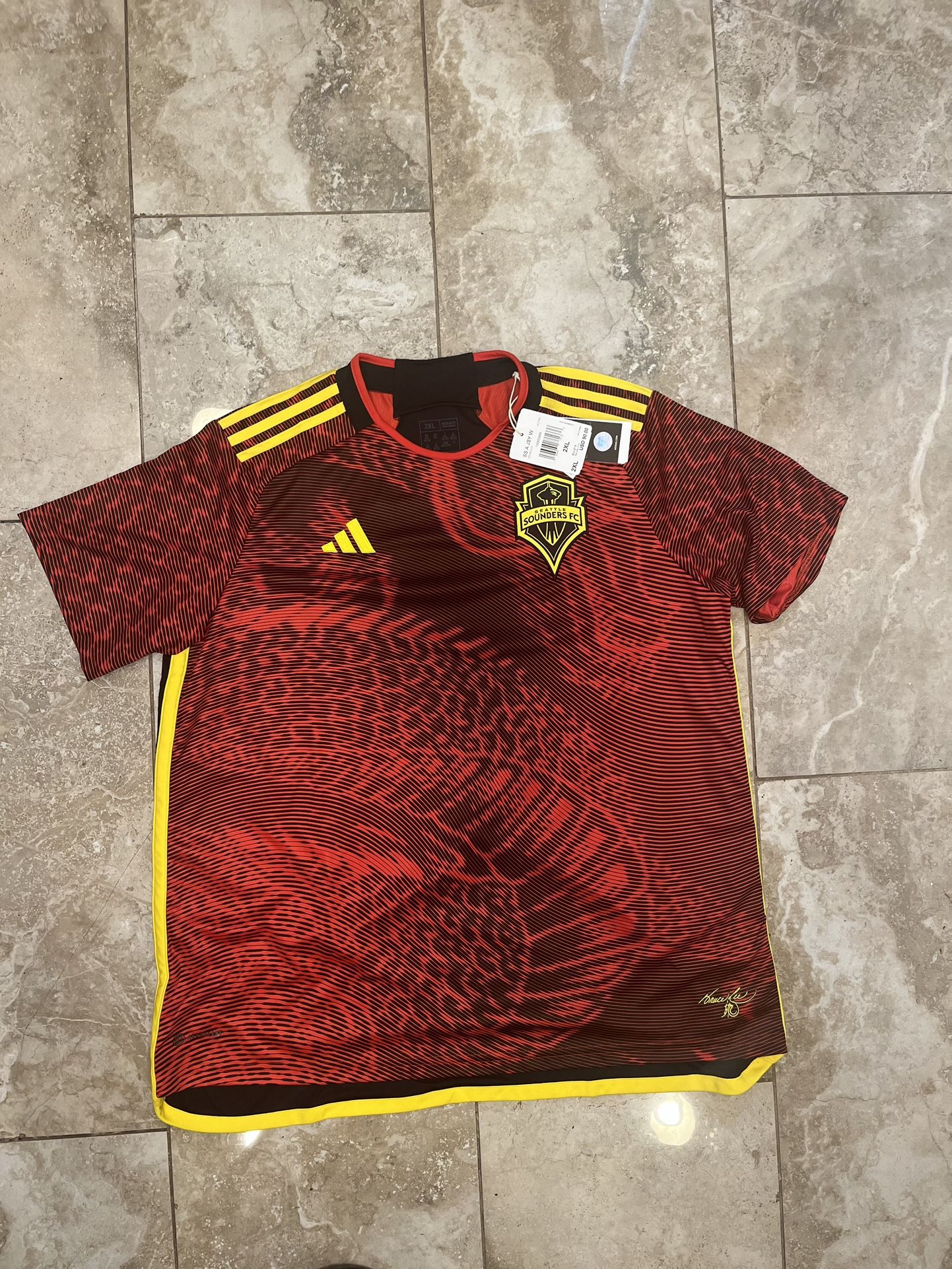 NWT Adidas Seattle Sounders Jersey 23/24 Away Authentic Bruce Lee Soccer Size 2x