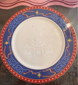 Disney inspired blue and red decorative dinner plate
