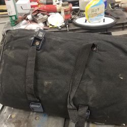 Harley Davidson leather & canvas duffel bag