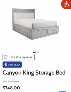 King Storage Bed
