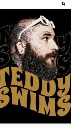 Teddy swims