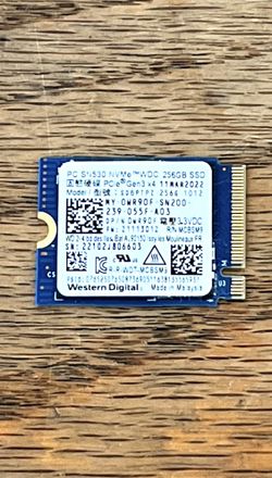 Western Digital PC SN530 256GB NVMe PCIe M.2 2230 internal SSD Drive