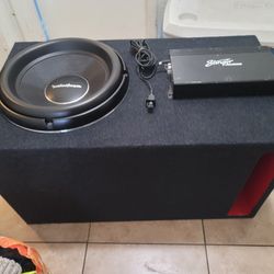 13” Rockford Fosgate Subwoofer WITH Stinger audio Base amplifier bundle 