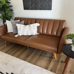 Leather Futon Couch