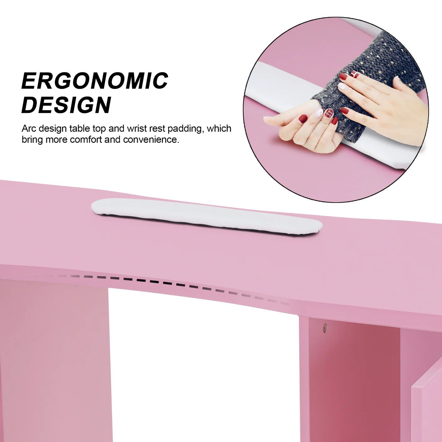 Pink Barberpub Manicure Table 0611