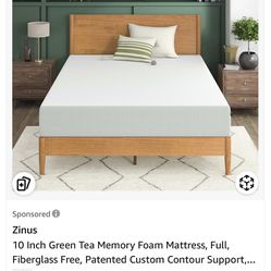Queen Bed frame And Mattress By Zinus 