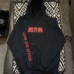 Travis Scott Birds Eye View Fear the Flock Hoodie 2017 Tour Merch Size L RARE