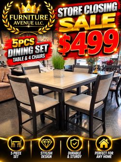 5-Piece Counter Height Dining Set