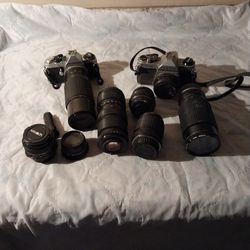 2 Pentax Cameras and  Lenses 