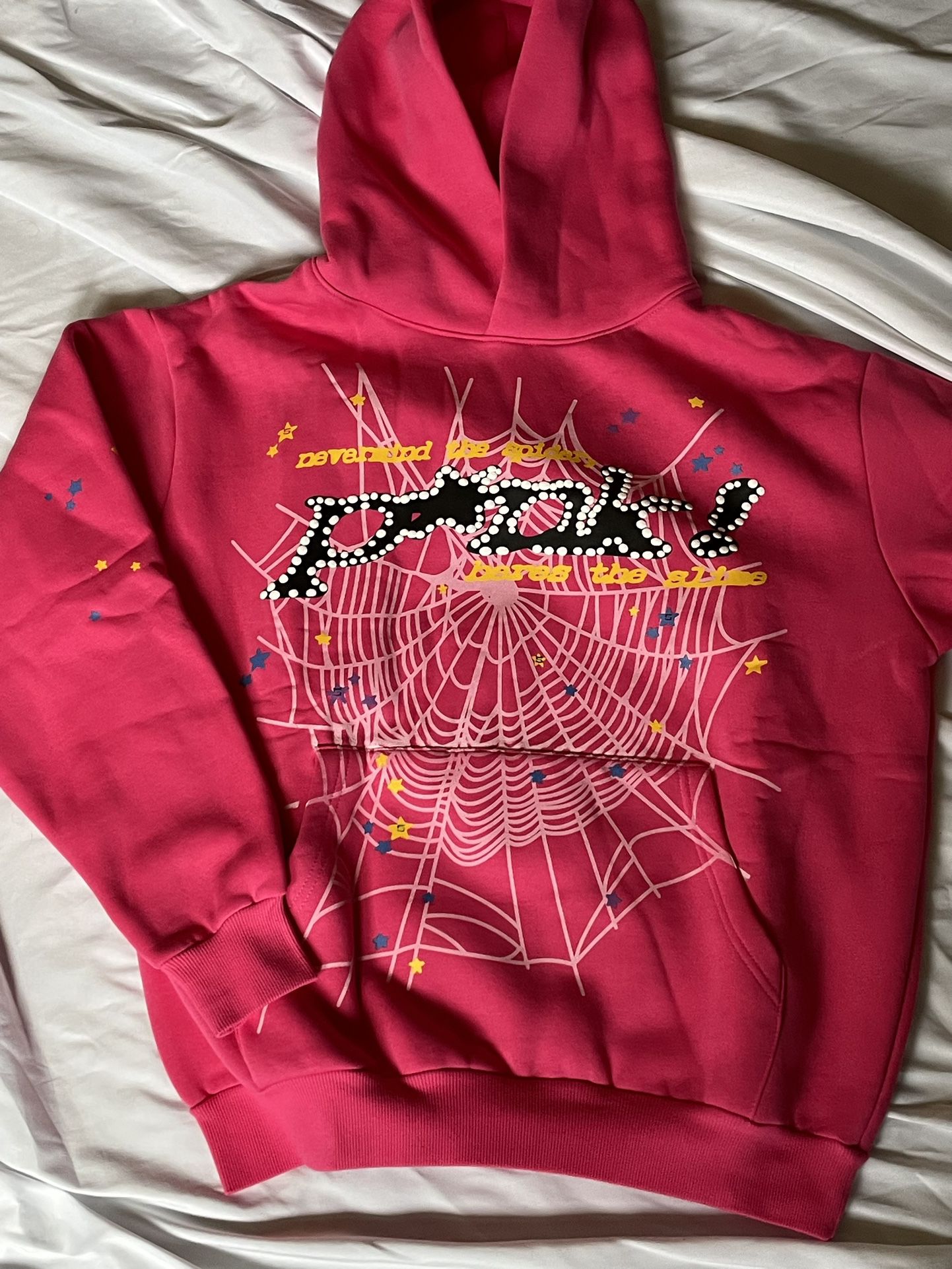 PINK! Sp5der Hoodie - SIZE SMALL 