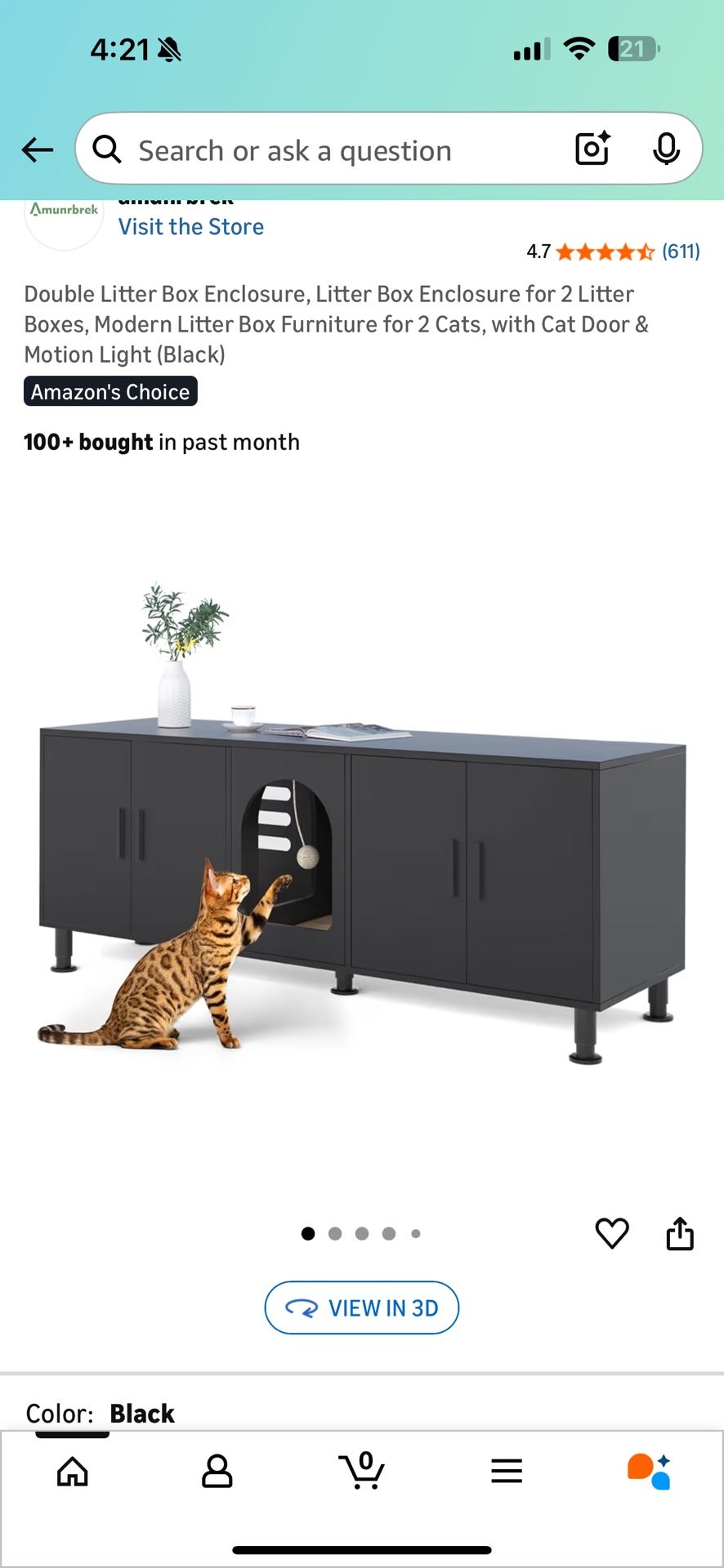 Double Cat Litter Enclosure