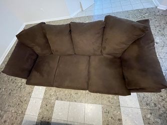 Sofa And Love Seat Brown Moving Sale
