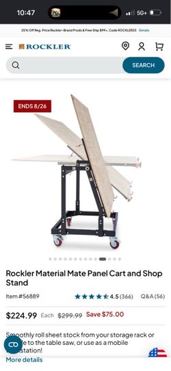Rockler folding work table