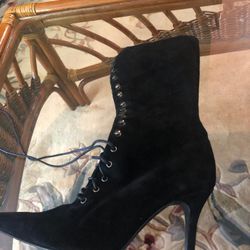 Vintage Victorian  Lace Up Granny Boots