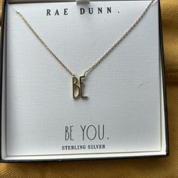 Rae Dunn “BE” Sterling Silver Necklace 