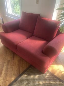 Comfortable Red Couch