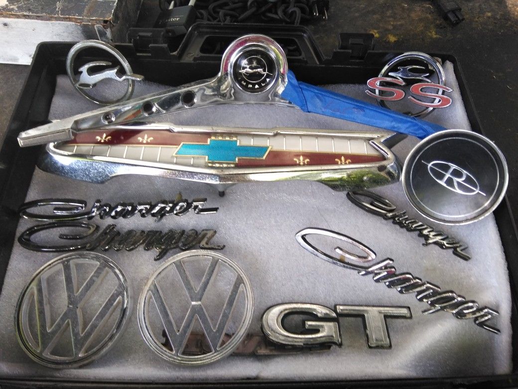 Antique car emblems