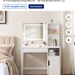Vanity Mirror And Table Set