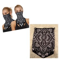 Bandana Face Mask with Ear Loops Neck Gaiter Face Scarf/Neck Cover/Face Cover Gift for Men Women and Teens