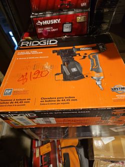 Ridgid roofing air nailer gun $120 price firm new in box